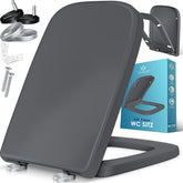 KESSER® WC bril met Soft Close Deksel - Toiletbril - Grijs